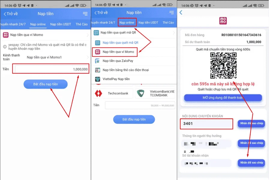 nạp tiền sodo66 qua ví điện tử